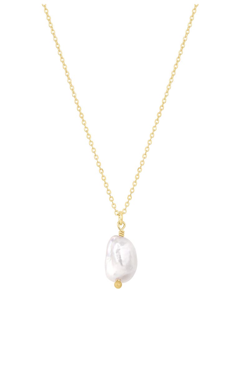 Set & Stones Adelle Pearl Necklace, Main, color, Gold / White