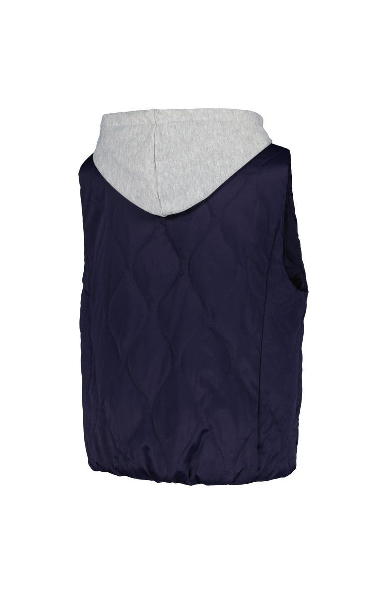 GAMEDAY COUTURE Women's Gameday Couture Navy Penn State Nittany Lions Headliner Full-Snap Hooded Puffer Vest, Alternate, color, 
