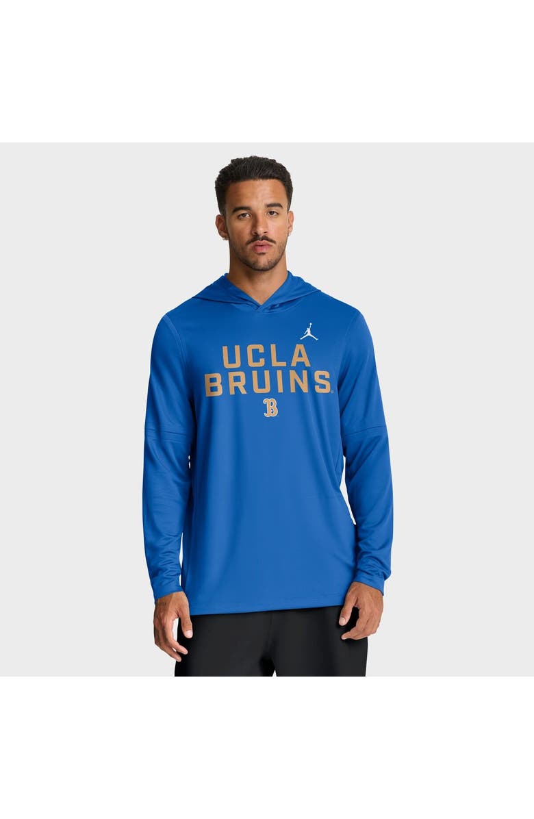 Jordan Brand Men's Jordan Brand Blue UCLA Bruins 2025 Sideline Performance Long Sleeve Hoodie T-Shirt, Main, color, Blue