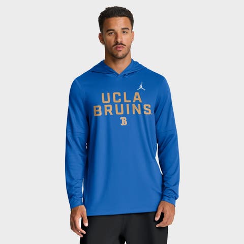 Men's Jordan Brand Blue UCLA Bruins 2025 Sideline Performance Long Sleeve Hoodie T-Shirt
