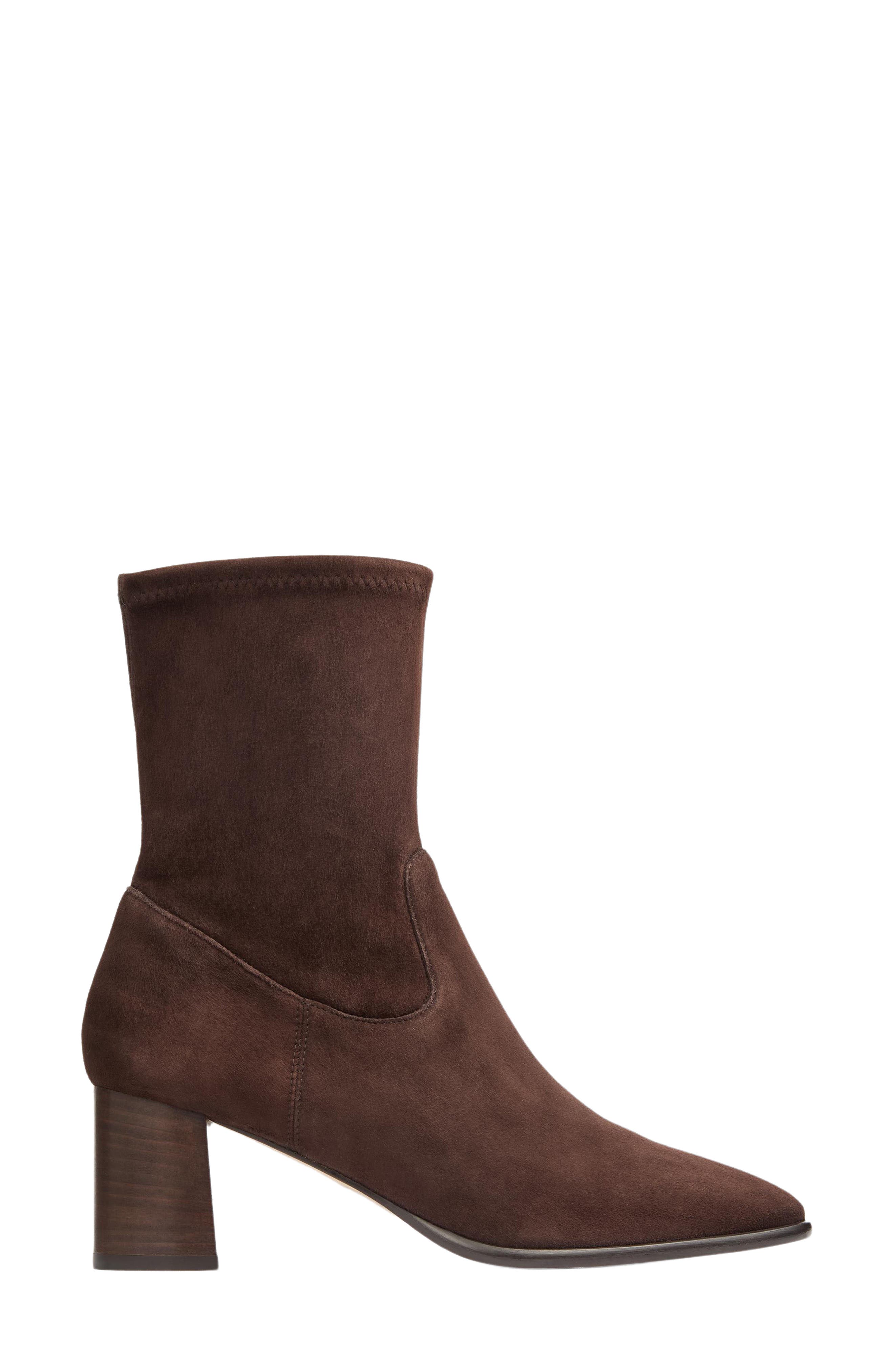 LK Bennett Harp Bootie, Alternate, color, Bro-Dark Chocolate