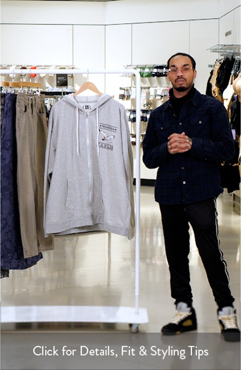 Men's NFL x Darius Rucker Collection by Fanatics Gray Philadelphia Eagles Full-Zip Hoodie, sales video thumbnail