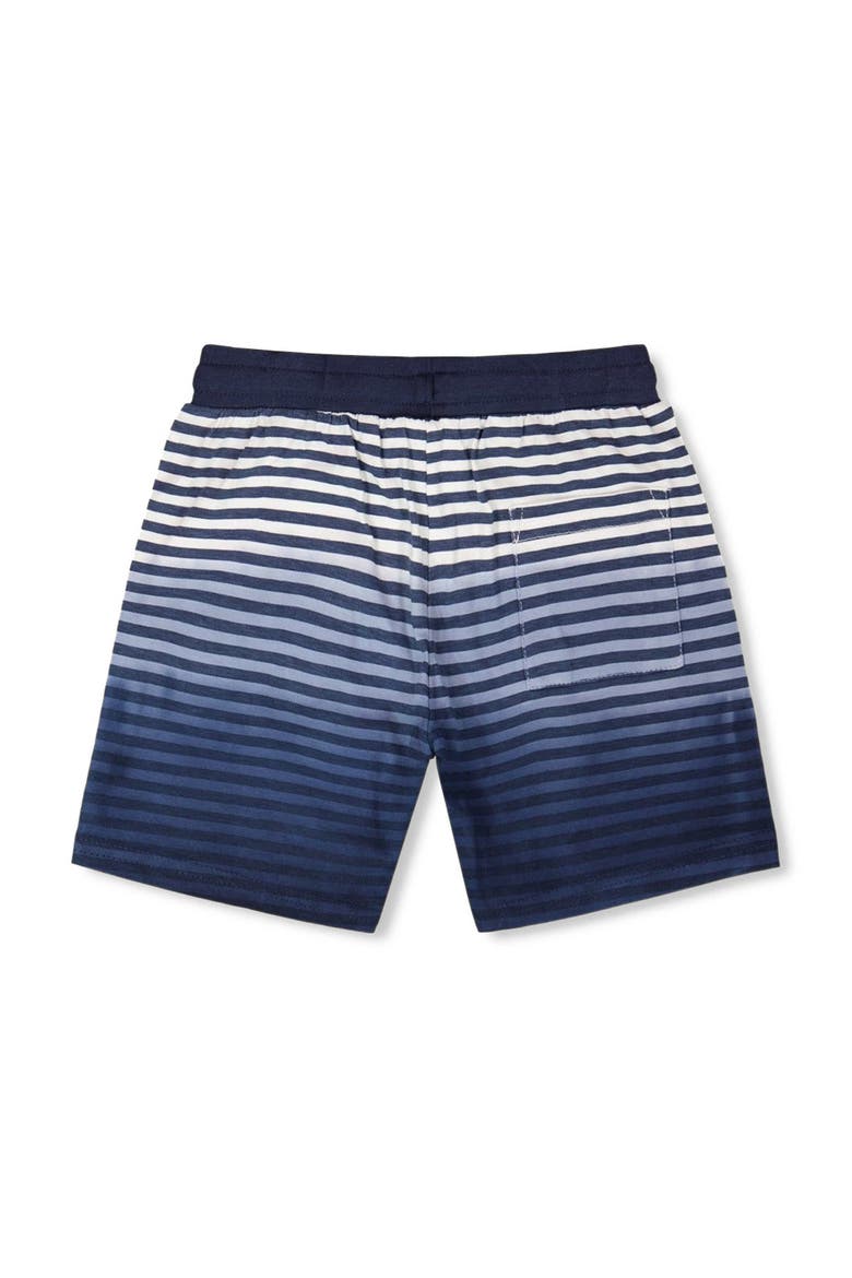 Organic Cotton Gradient Stripes Shorts, Alternate, color, Striped Gradient Blue