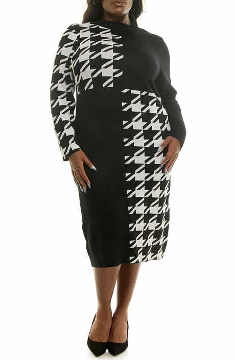 Long Sleeve Jacquard Sheath Dress