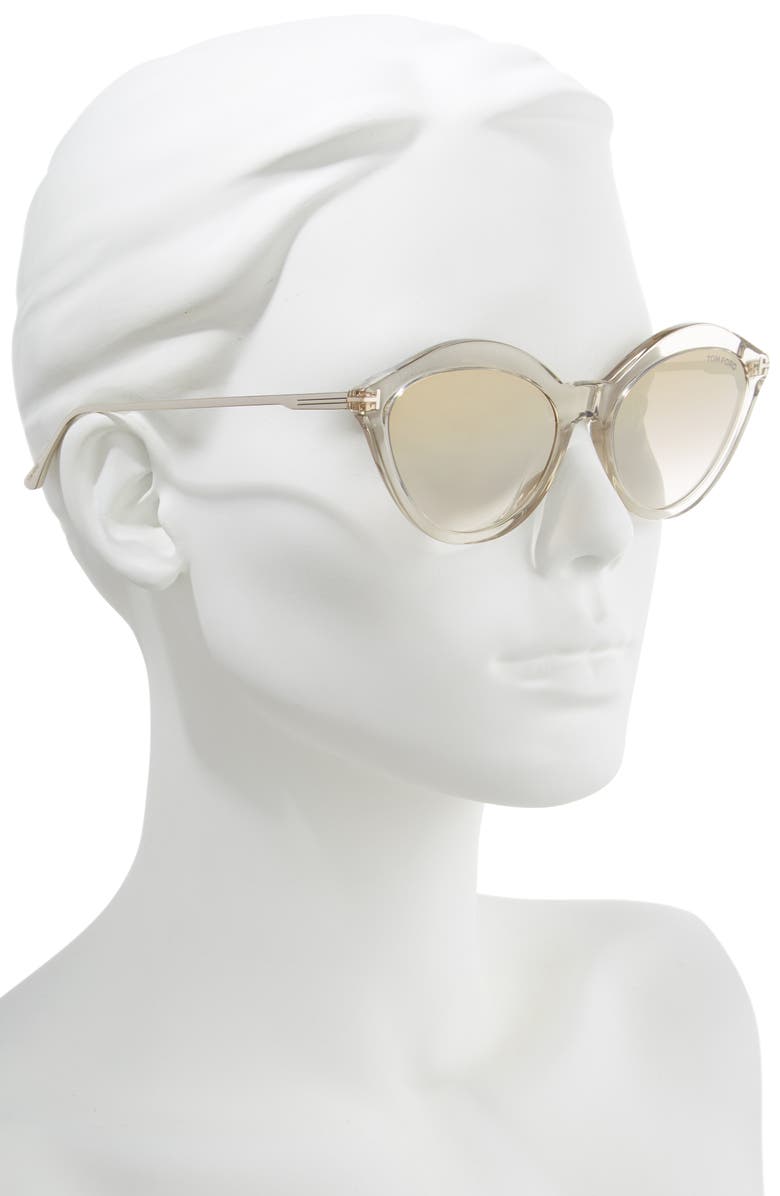 TOM FORD Chloe 57mm Cat Eye Sunglasses, Alternate, color, 
