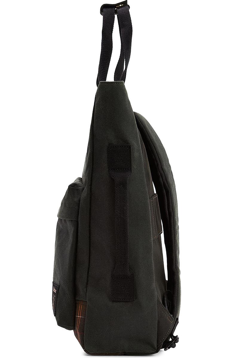 Barbour Field Waxed Cotton Backpack, Alternate, color,