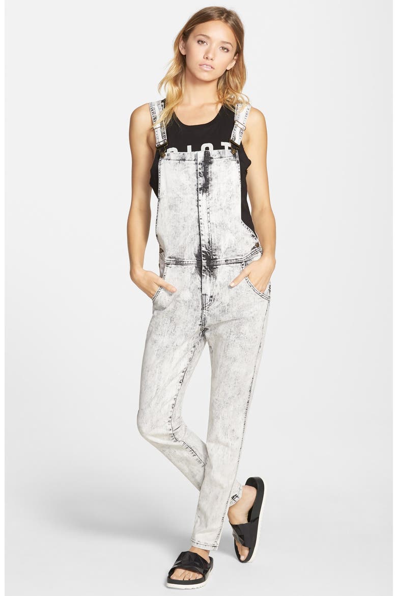 Denim Overalls, Main, color, WHITE