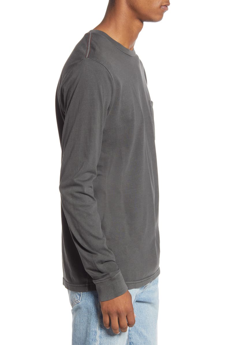 RVCA Pigment Dyed Long Sleeve Pocket T-Shirt, Alternate, color,