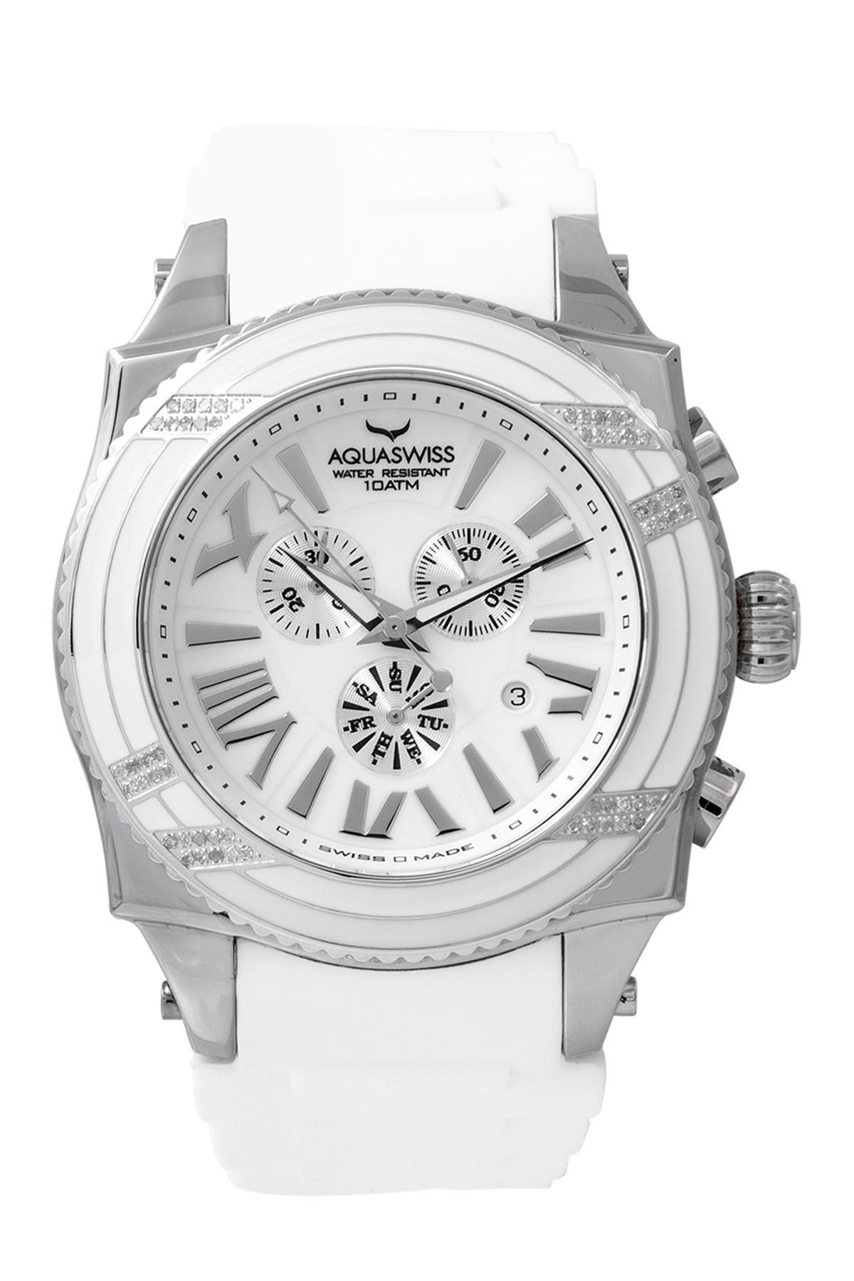 AQUASWISS Men's Swissport XG D Diamond Sporty Watch, 63mm - 0.75 ctw