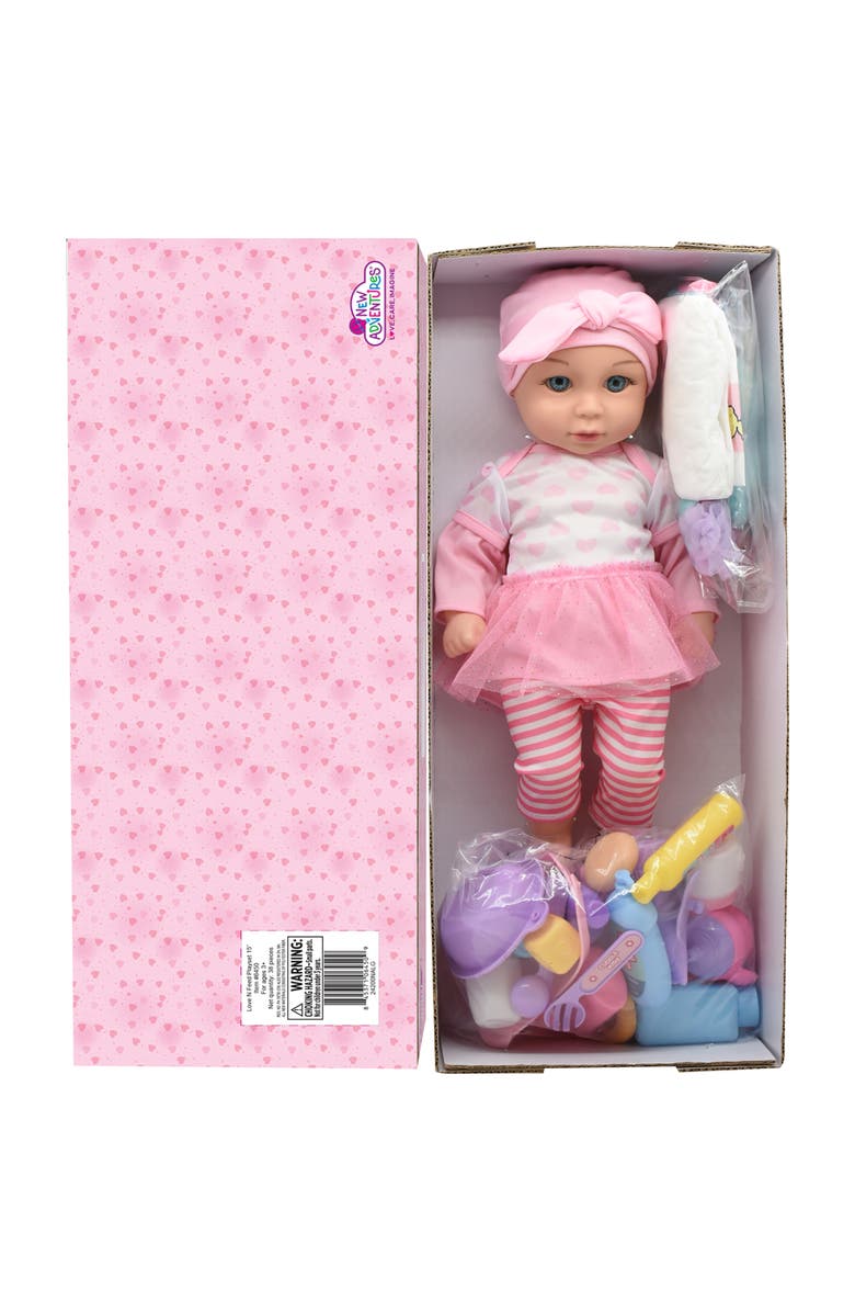 Cuddle Kids Love N' Feed Playset 15" Baby Doll, Alternate, color, Multicolored