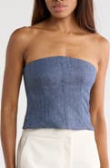 TWP Jillian Strapless Bustier Crop Top