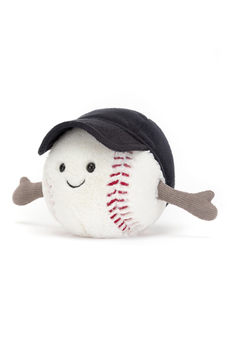 Amuseable Baseball Plush Toy, Alternate, color, WHITE