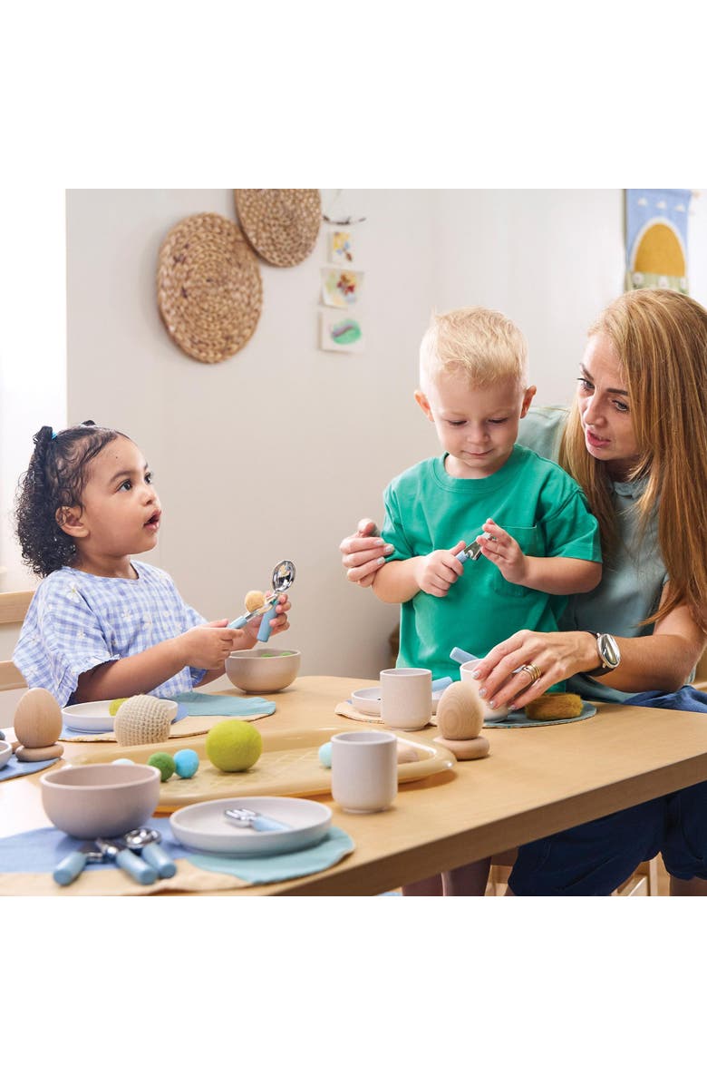 Kaplan Early Learning Company Breakfast Tableware Set - 24 Pieces, Alternate, color, Multicolored