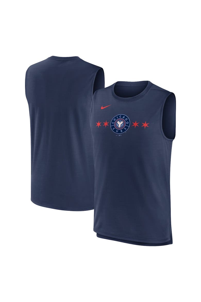 Men's Nike Navy Chicago Cubs City Connect Muscle Tank Top, Main, color, Navy