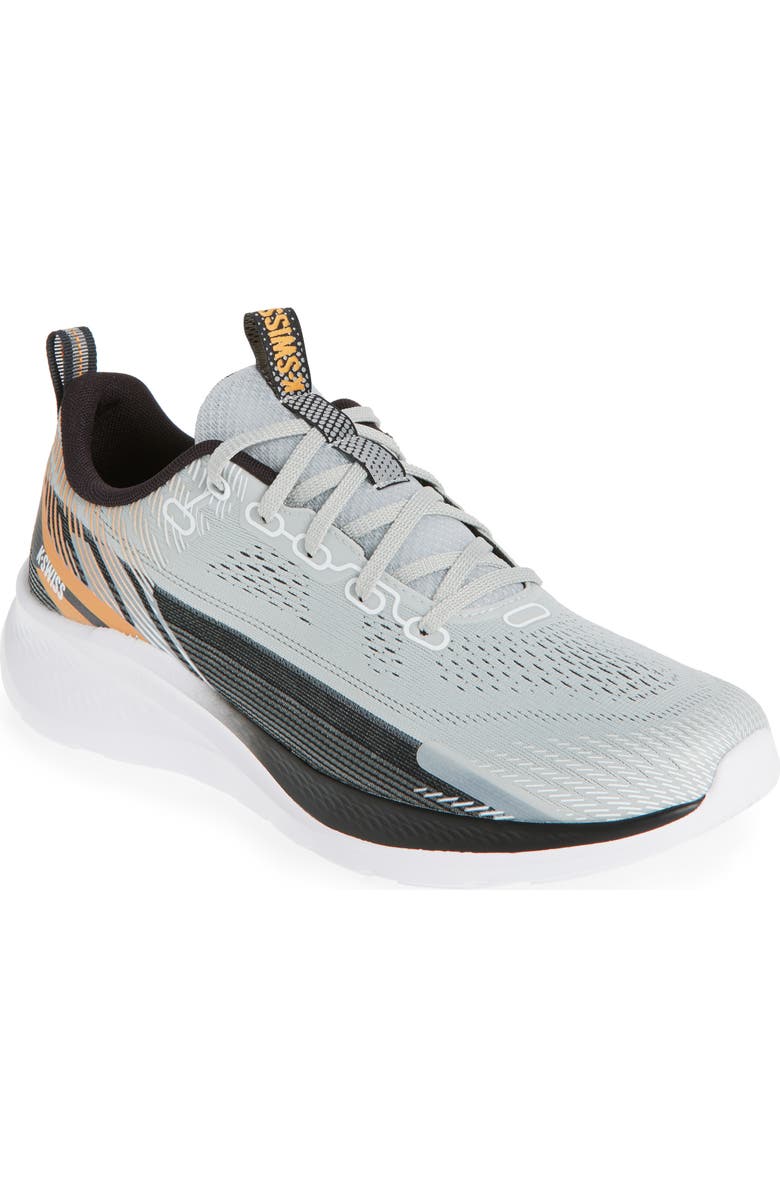 K-Swiss Proto Trainer Sneaker, Main, color, Northern Droplet/ Blaze Orange