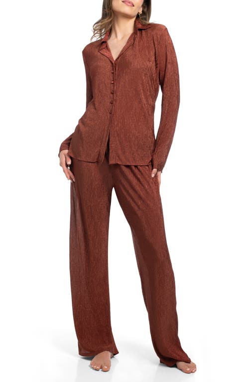 Midnight Bakery Rib Pajamas In Brown