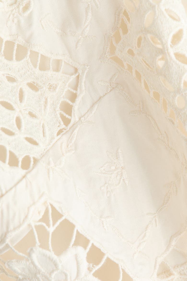 Cropped Top With Eyelet Embroidery, Alternate, color, Cream