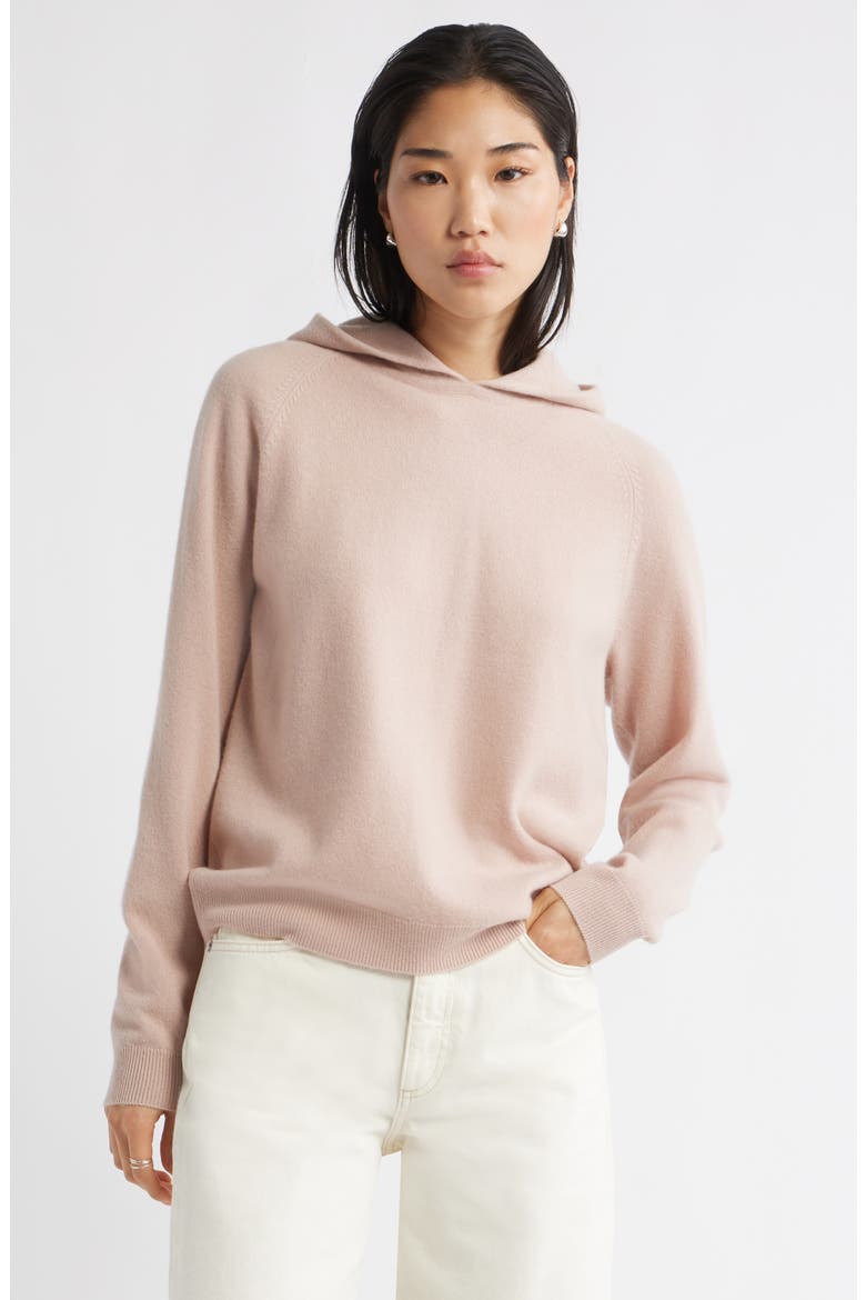 Cashmere Sweater Hoodie, Main, color, TAN MEMOIR