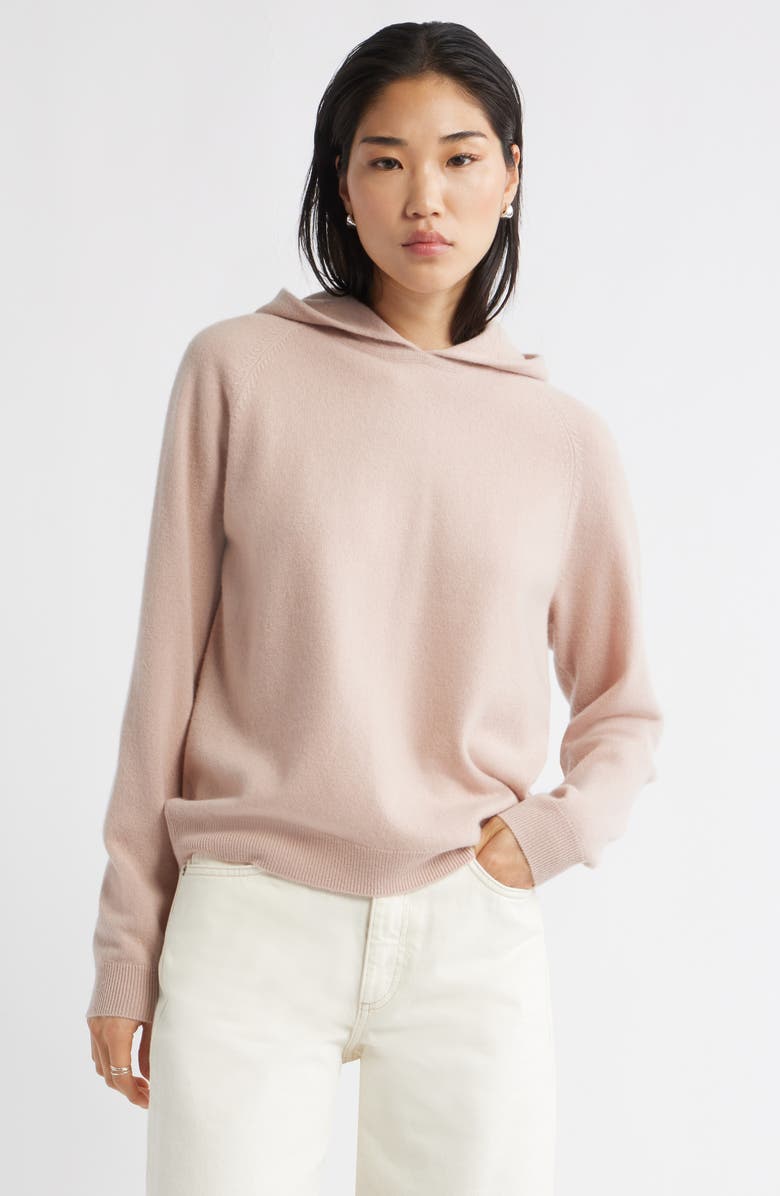Nordstrom Cashmere Sweater Hoodie, Main, color, Tan Memoir