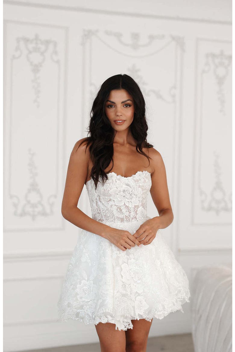 Jacqueline Mini Dress, Alternate, color, Ivory