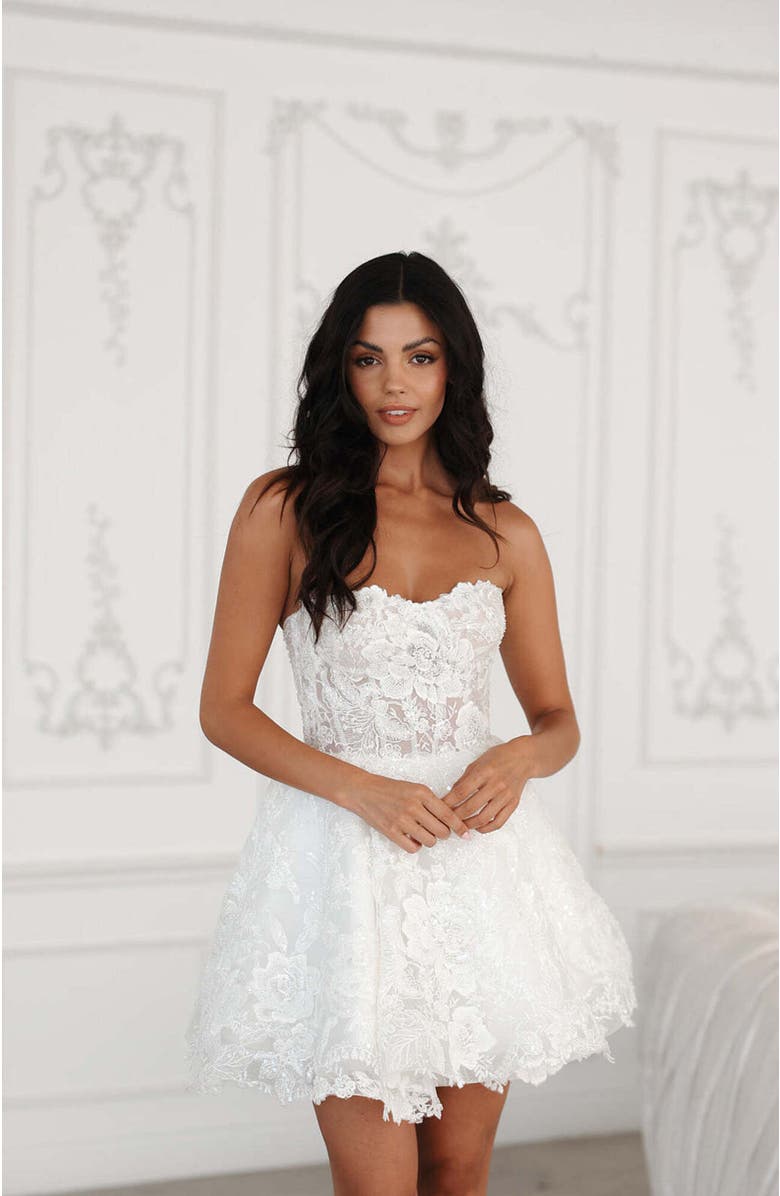 Untamed Petals Jacqueline Mini Dress, Alternate, color, Ivory