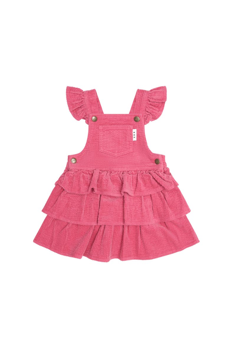 Berry Cord Tiered Pinafore (Baby), Main, color, Dusty Berry