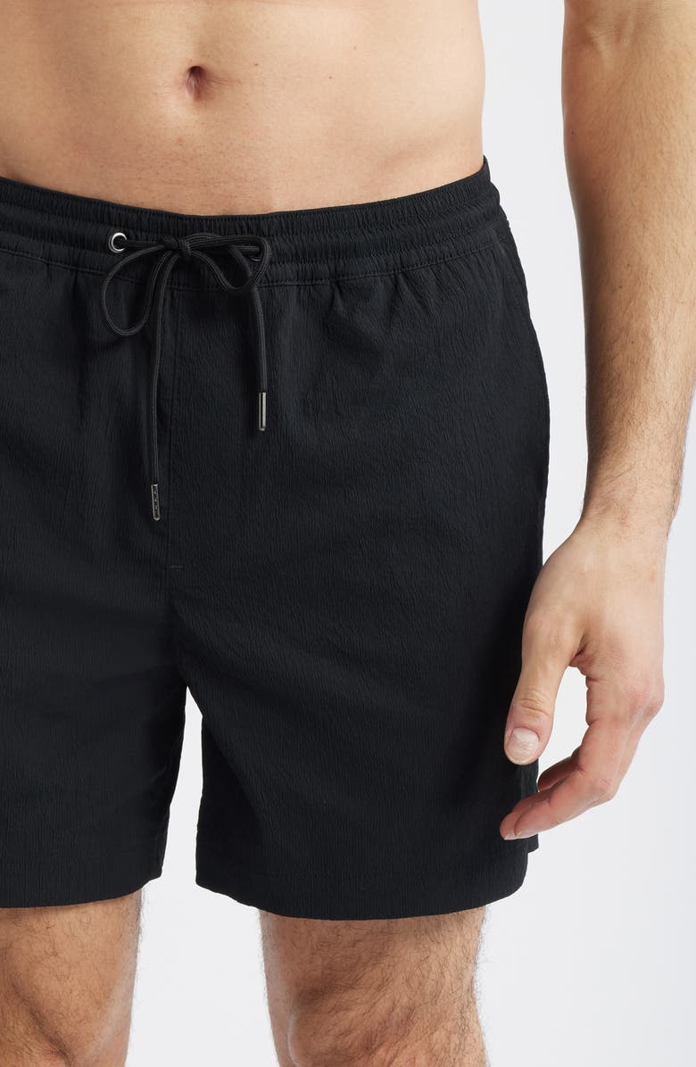 Nordstrom 5-Inch Volley Swim Shorts, Alternate, color, Black
