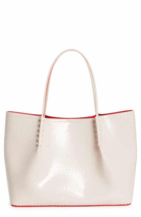 Christian Louboutin Large Cabarock Snakeskin Embossed Patent Leather Tote