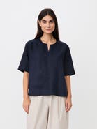 Masai Copenhagen Madolorea Linen Short Sleeve Tunic Top