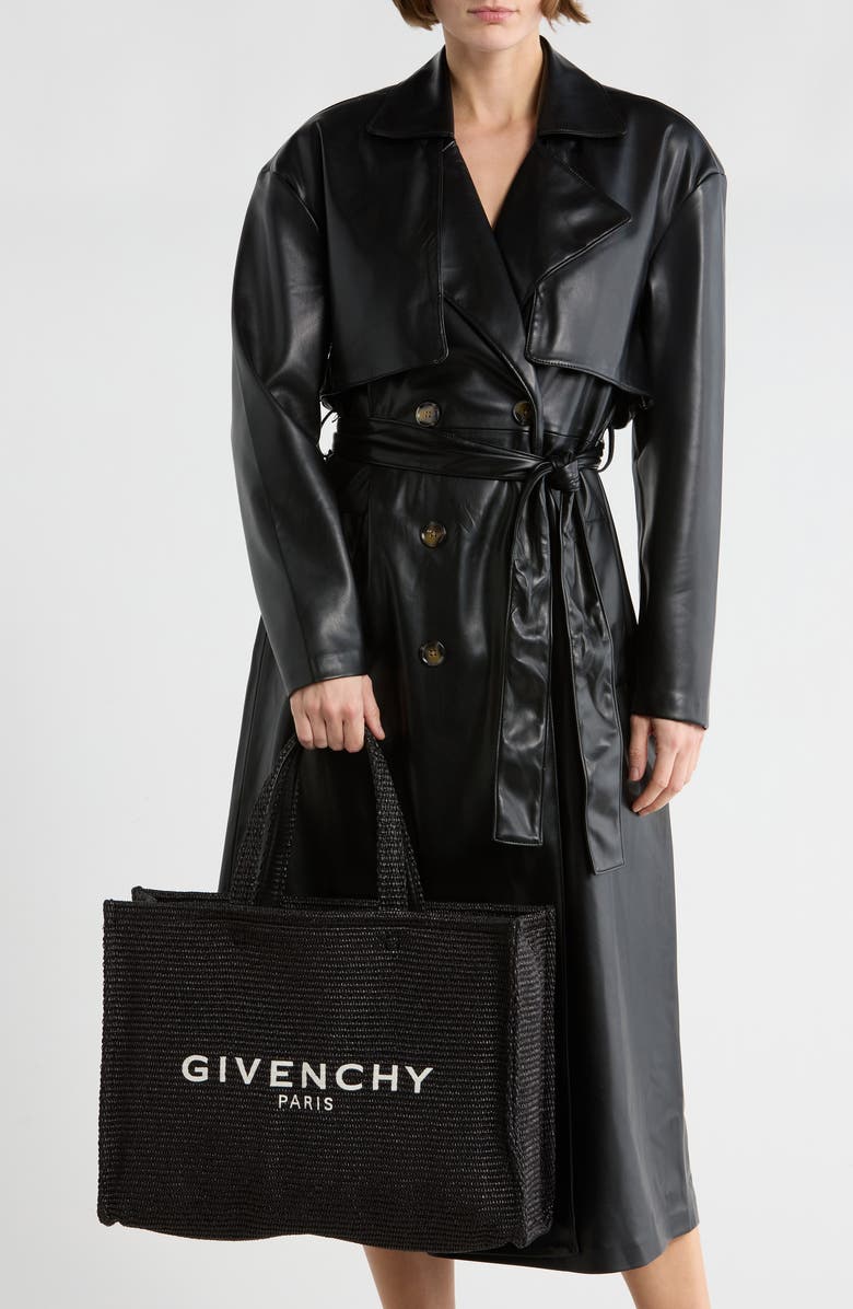 Givenchy Logo Raffia Tote, Alternate, color,