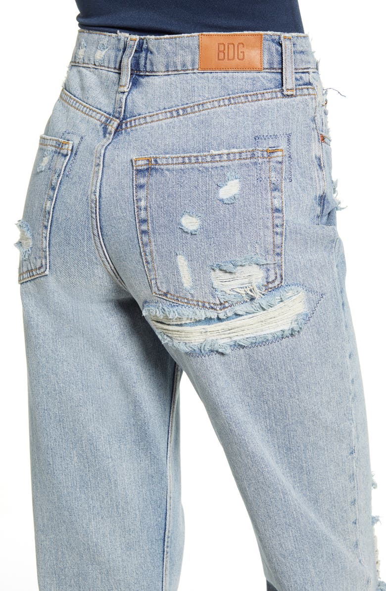 BDG Urban Outfitters Jackson Ripped High Waist Straight Leg Jeans, Alternate, color,
