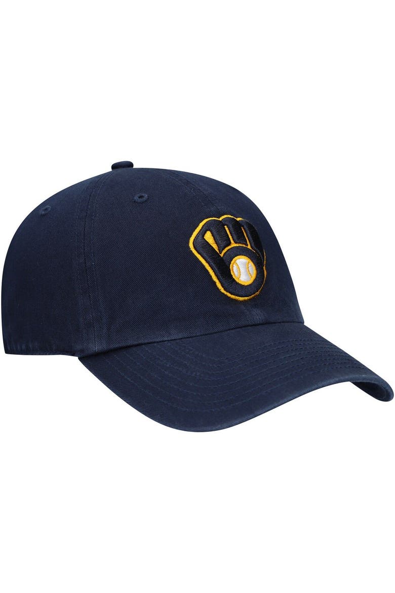 Men's '47 Navy Milwaukee Brewers Clean Up Adjustable Hat, Alternate, color, Navy