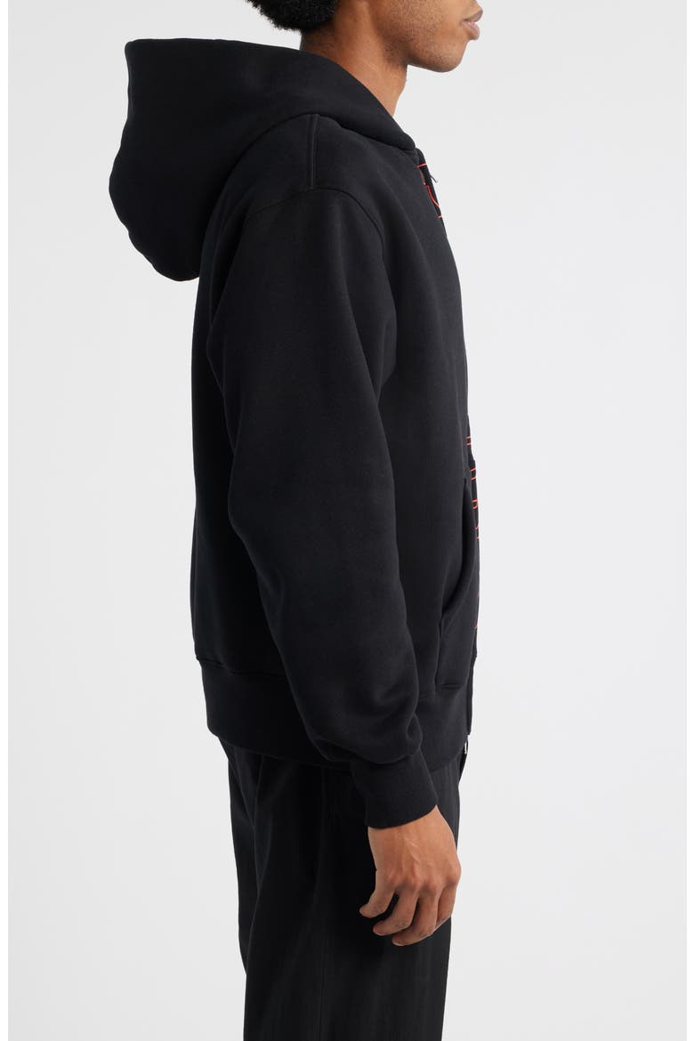 Impact Zip Graphic Hoodie, Alternate, color, BLACK