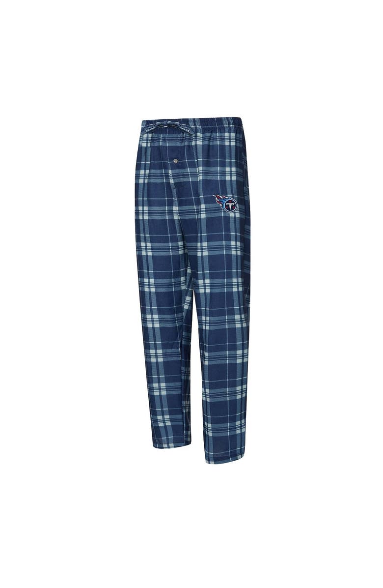 CONCEPTS SPORT Men's Concepts Sport Navy/Heather Gray Tennessee Titans Regulate Long Sleeve T-Shirt and Plaid Pant Set, Alternate, color, Navy