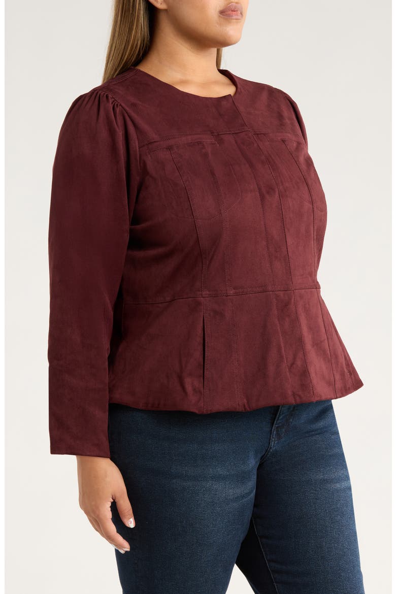 Peplum Jacket, Alternate, color, OXBLOOD