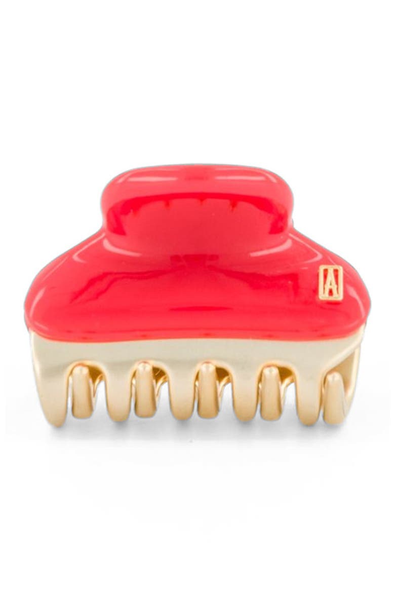 Vendome Small Hair Claw Clip, Main, color, Red