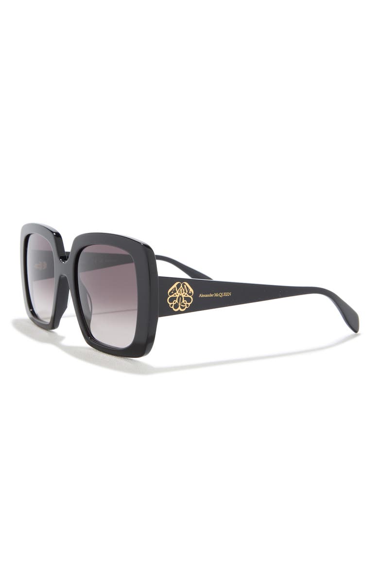 54mm Square Sunglasses, Alternate, color, BLACK BLACK GREY