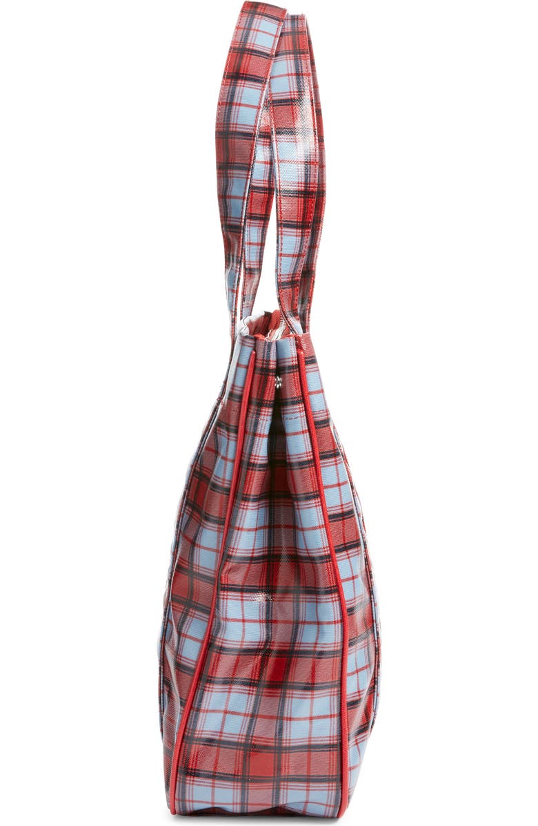 Damson Madder Blue Fog Check Tote, Alternate, color, Red/ Blue Multi