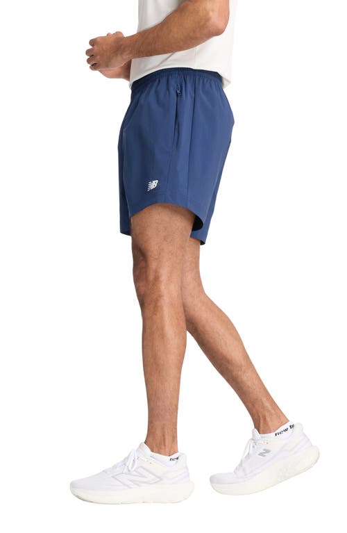 New Balance Athletics Woven Stretch Nylon Shorts In Blue