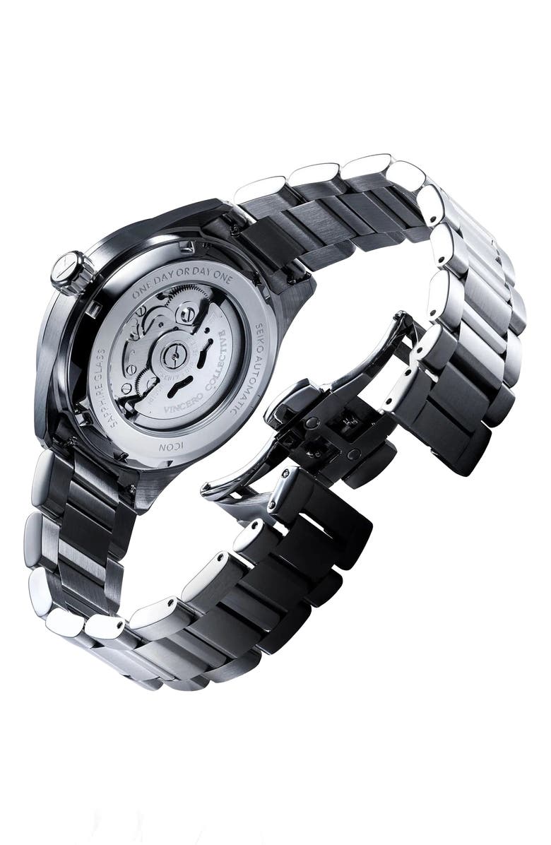 Vincero Icon Automatic Bracelet Watch, 41mm, Alternate, color, Carolina