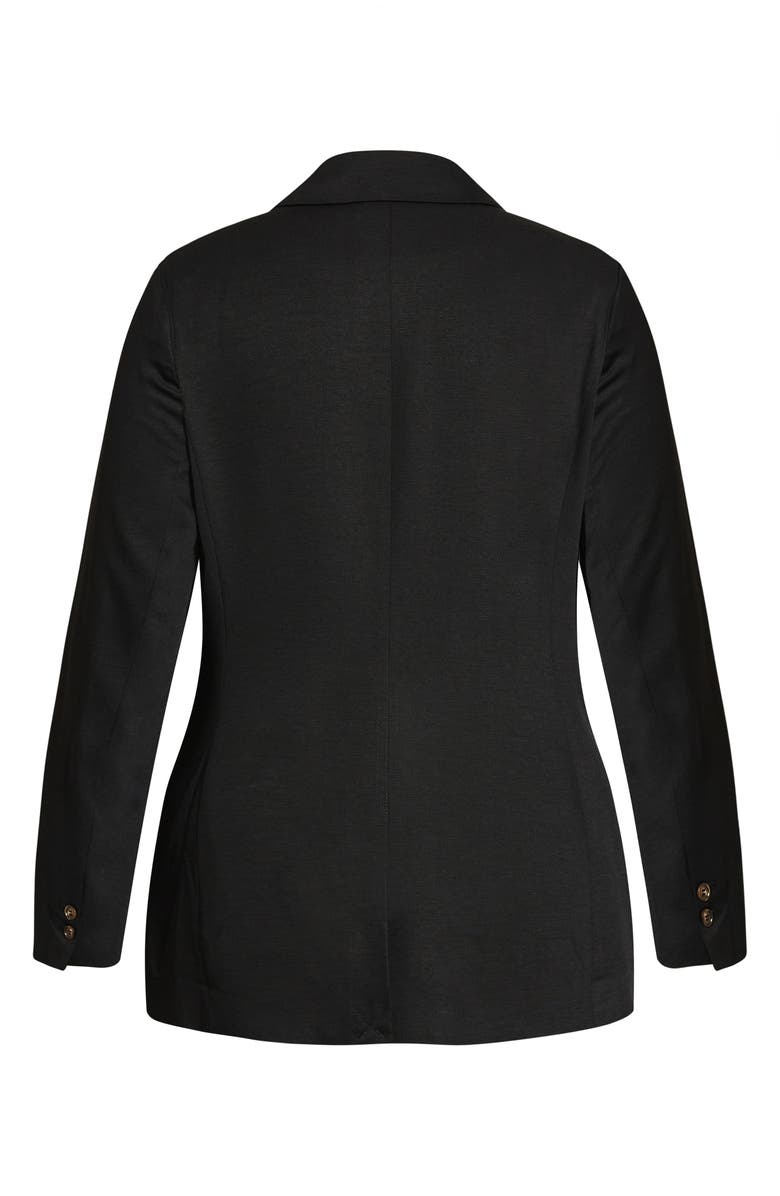 City Chic One-Button Blazer, Alternate, color,