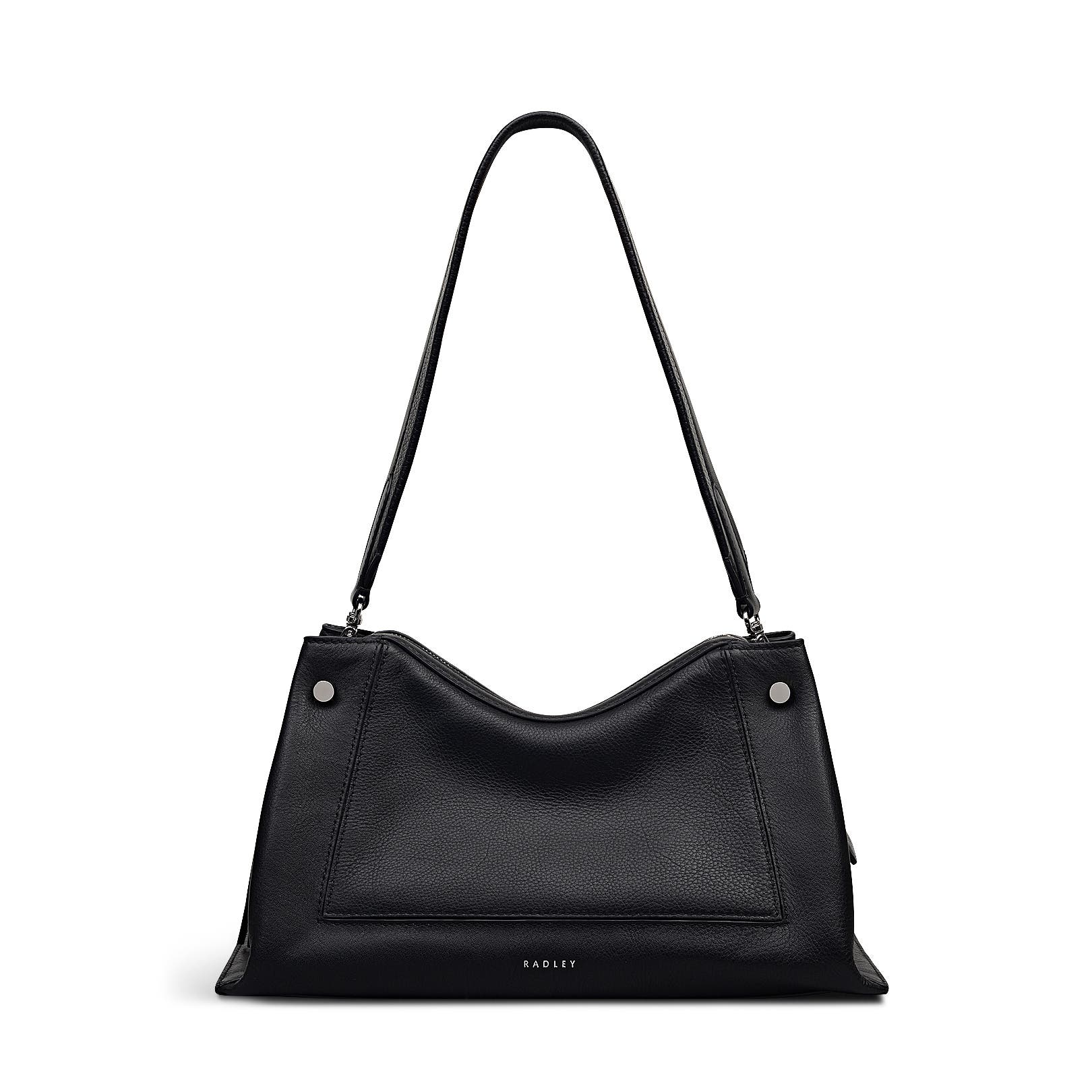 Radley Hope Gardens Medium Ziptop Shoulder Bag, Main, color, Black
