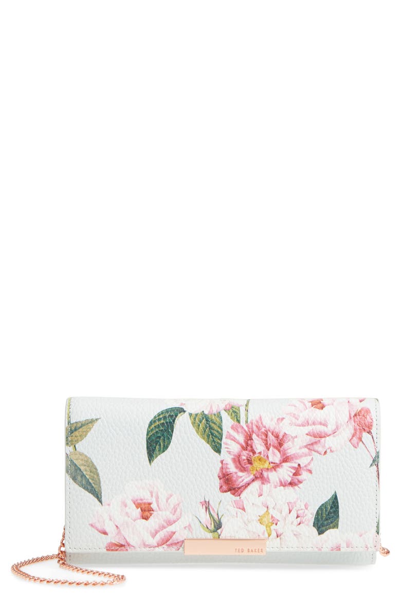 Ted Baker London Leather Wallet on a Chain, Main, color,