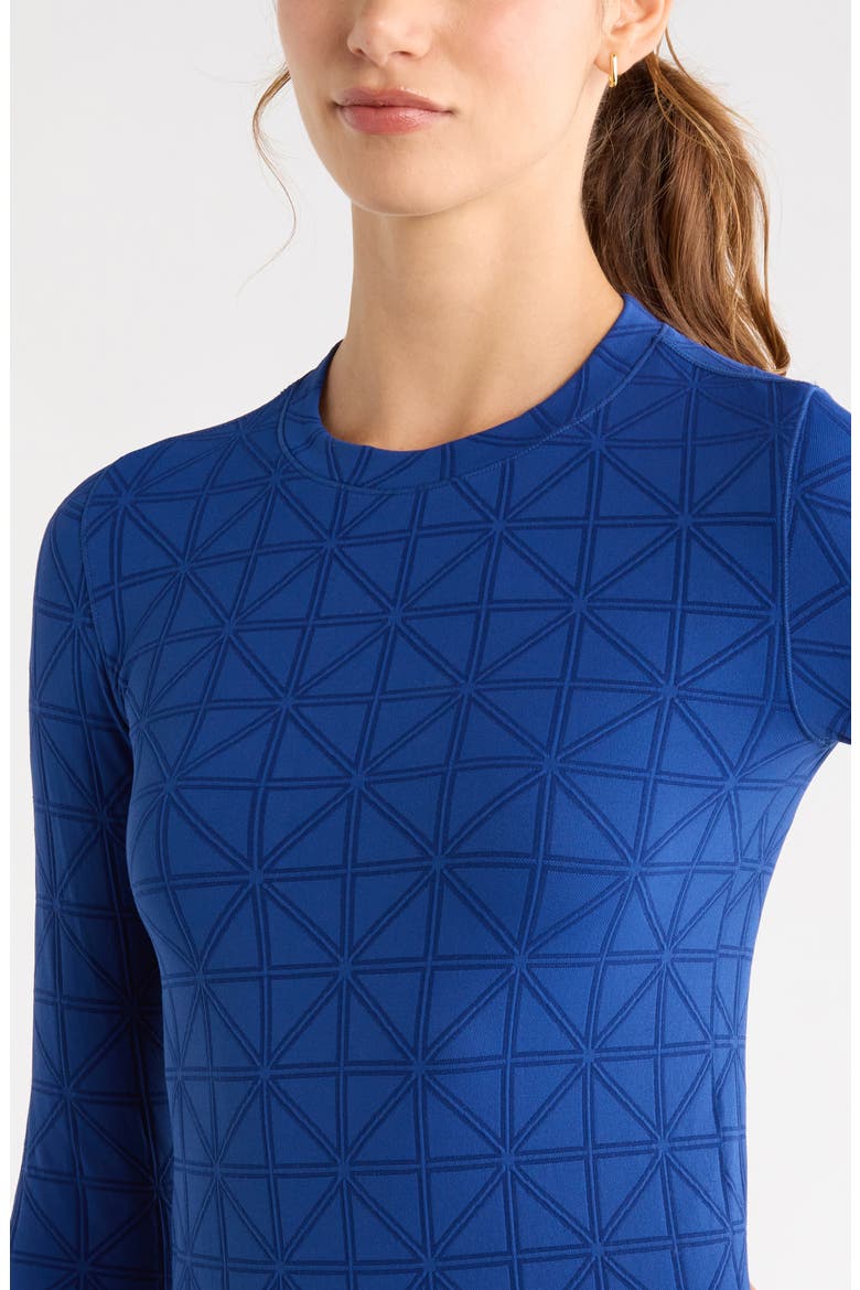 Seamless Diamond Long Sleeve Top, Alternate, color, BLUE SODALITE