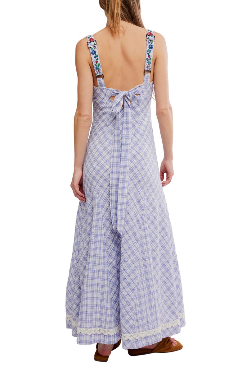 Free People Havenwood Embroidered Check Maxi Dress, Alternate, color, 