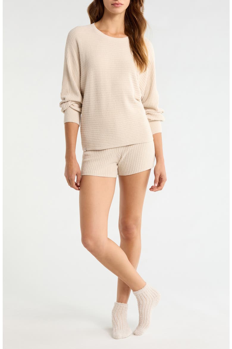 CozyChic® Ribbed Pullover & Shorts, Main, color, BISQUE