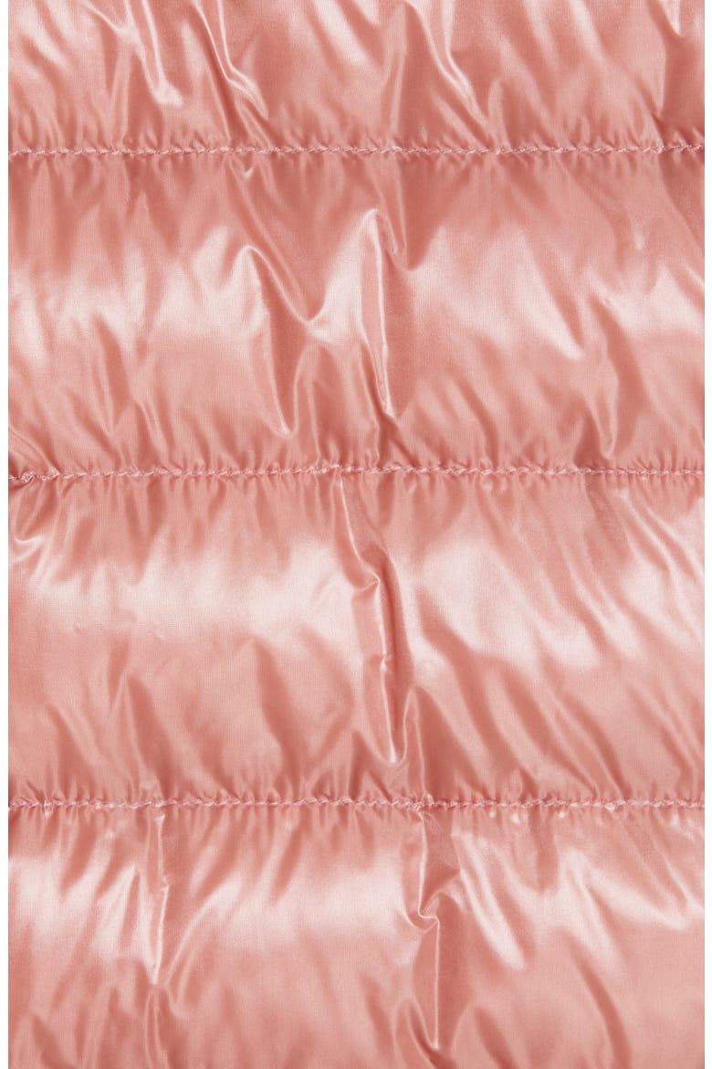 Quilted Down Nylon & Faux Fur Puffer Jacket, Alternate, color, PINK