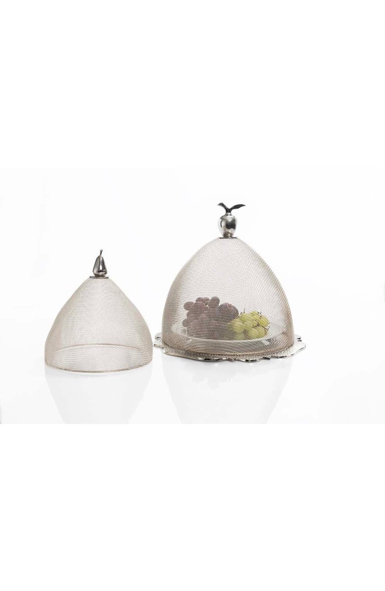 Lunares Silver Nickel Mesh Domes - Set of 2, Main, color, Silver Nickel