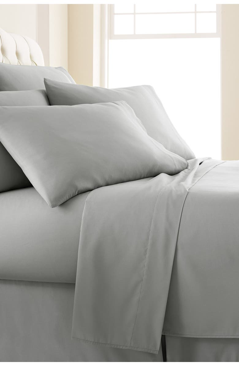 SOUTHSHORE FINE LINENS Vilano Springs Extra Deep Pocket Sheet Set, Main, color, Steel Gray