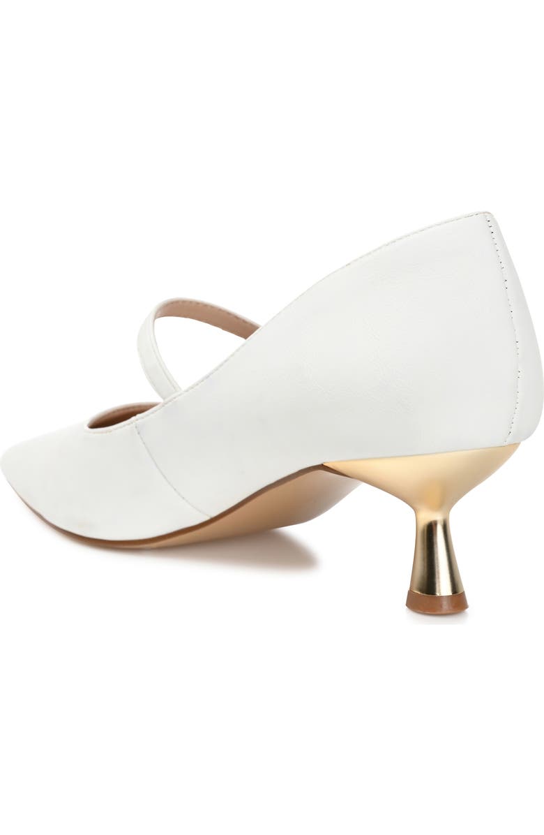 Journee Collection Manza Pointed Toe Pump - Wide Width, Alternate, color, White